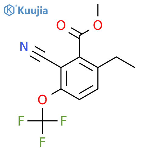 Methyl 2-cyano-6-ethyl-3-(trifluoromethoxy)benzoate structure