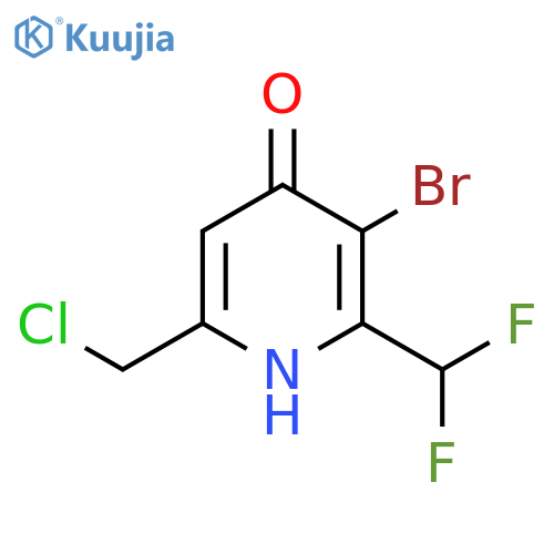 3-Bromo-6-(chloromethyl)-2-(difluoromethyl)-4-hydroxypyridine structure