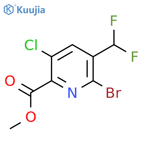 Methyl 2-bromo-5-chloro-3-(difluoromethyl)pyridine-6-carboxylate structure