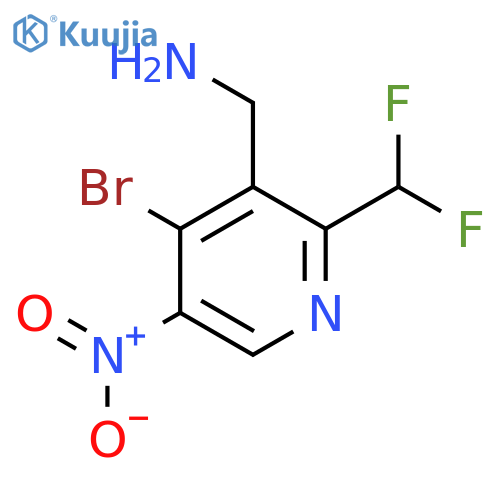 3-(Aminomethyl)-4-bromo-2-(difluoromethyl)-5-nitropyridine structure