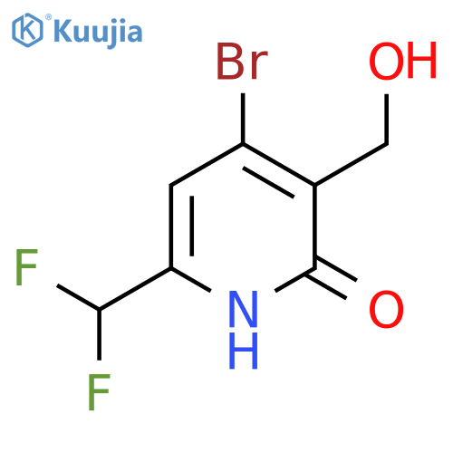 4-Bromo-6-(difluoromethyl)-2-hydroxypyridine-3-methanol structure