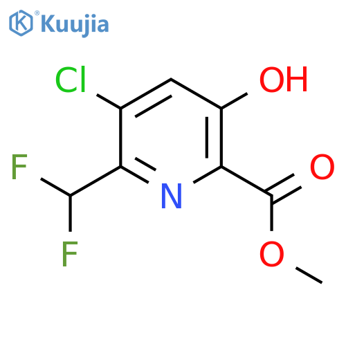 Methyl 3-chloro-2-(difluoromethyl)-5-hydroxypyridine-6-carboxylate structure