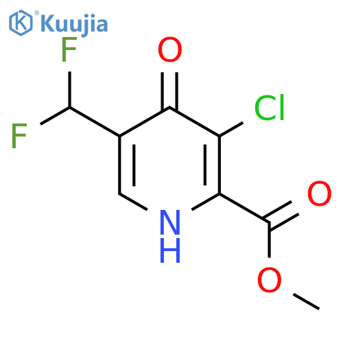Methyl 3-chloro-5-(difluoromethyl)-4-hydroxypyridine-2-carboxylate structure