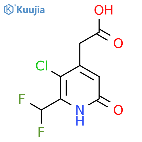 3-Chloro-2-(difluoromethyl)-6-hydroxypyridine-4-acetic acid structure