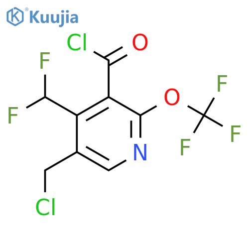 5-(Chloromethyl)-4-(difluoromethyl)-2-(trifluoromethoxy)pyridine-3-carbonyl chloride structure