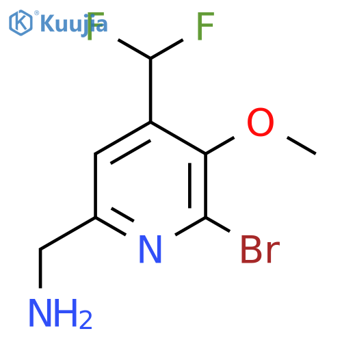 6-(Aminomethyl)-2-bromo-4-(difluoromethyl)-3-methoxypyridine structure