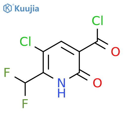 3-Chloro-2-(difluoromethyl)-6-hydroxypyridine-5-carbonyl chloride structure