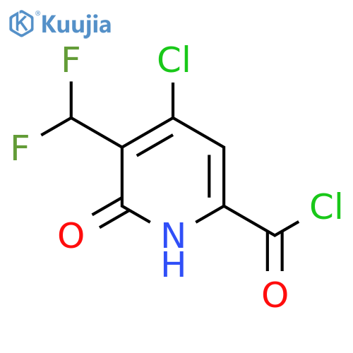 4-Chloro-3-(difluoromethyl)-2-hydroxypyridine-6-carbonyl chloride structure