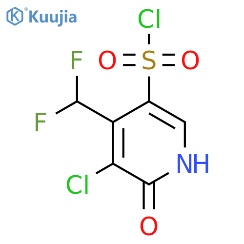 3-Chloro-4-(difluoromethyl)-2-hydroxypyridine-5-sulfonyl chloride structure