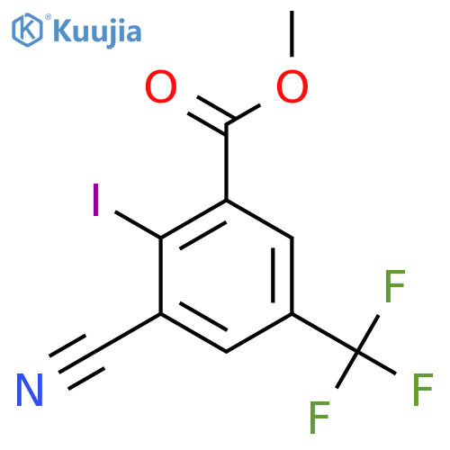 Methyl 3-cyano-2-iodo-5-(trifluoromethyl)benzoate structure