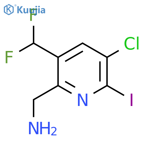 2-(Aminomethyl)-5-chloro-3-(difluoromethyl)-6-iodopyridine structure