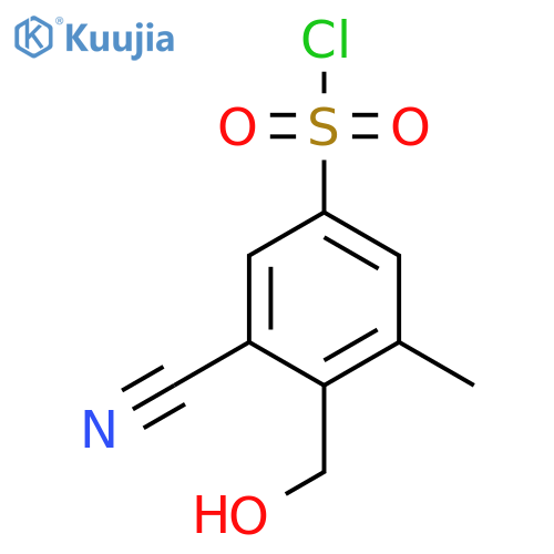 3-Cyano-4-hydroxymethyl-5-methylbenzenesulfonyl chloride structure