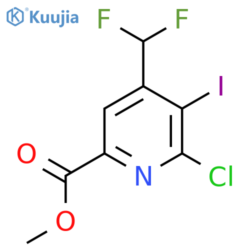 Methyl 2-chloro-4-(difluoromethyl)-3-iodopyridine-6-carboxylate structure
