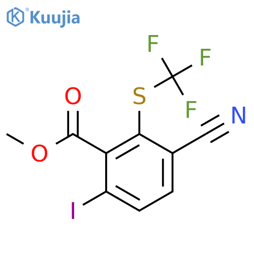 Methyl 3-cyano-6-iodo-2-(trifluoromethylthio)benzoate structure
