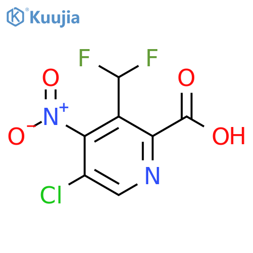 5-Chloro-3-(difluoromethyl)-4-nitropyridine-2-carboxylic acid structure