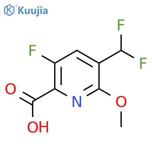 3-(Difluoromethyl)-5-fluoro-2-methoxypyridine-6-carboxylic acid structure