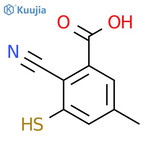 2-Cyano-3-mercapto-5-methylbenzoic acid structure