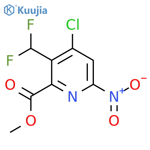 Methyl 4-chloro-3-(difluoromethyl)-6-nitropyridine-2-carboxylate structure