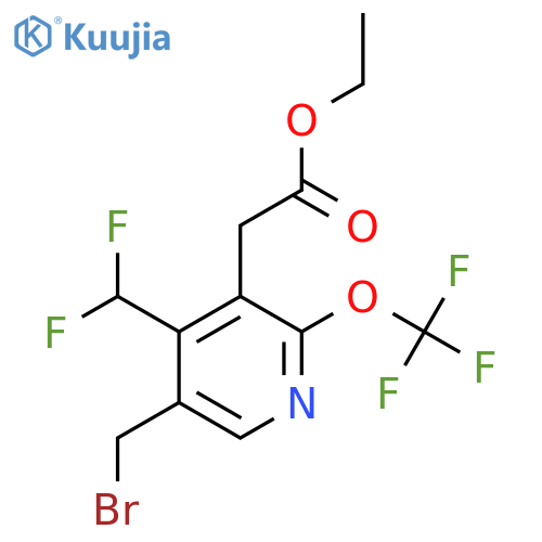 Ethyl 5-(bromomethyl)-4-(difluoromethyl)-2-(trifluoromethoxy)pyridine-3-acetate structure