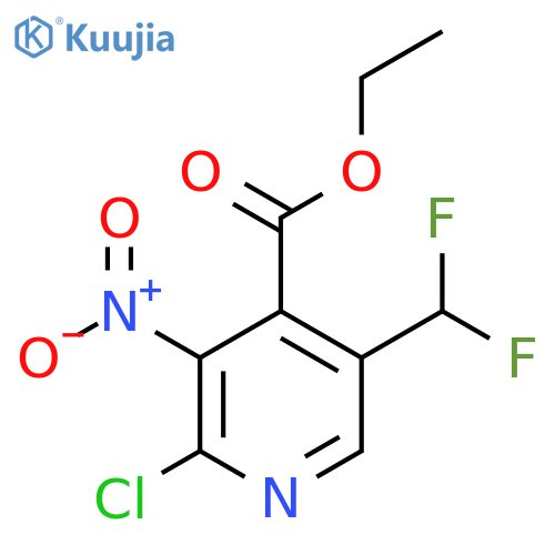 Ethyl 2-chloro-5-(difluoromethyl)-3-nitropyridine-4-carboxylate structure
