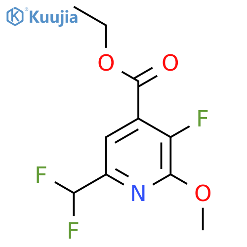 Ethyl 6-(difluoromethyl)-3-fluoro-2-methoxypyridine-4-carboxylate structure
