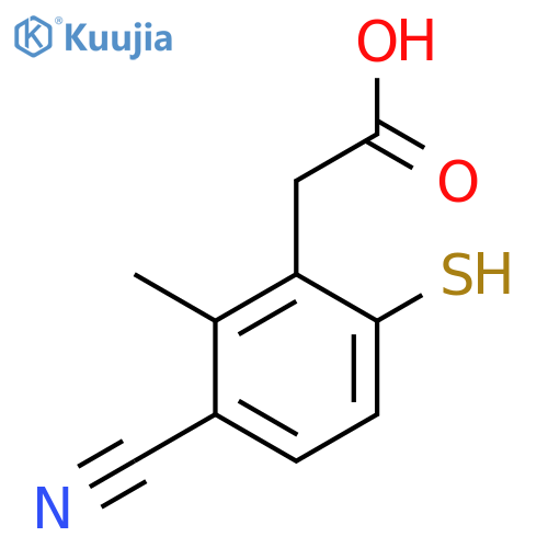 3-Cyano-6-mercapto-2-methylphenylacetic acid structure