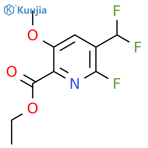 Ethyl 3-(difluoromethyl)-2-fluoro-5-methoxypyridine-6-carboxylate structure