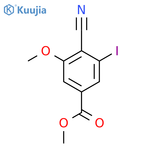 Methyl 4-cyano-3-iodo-5-methoxybenzoate structure