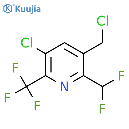 3-Chloro-5-(chloromethyl)-6-(difluoromethyl)-2-(trifluoromethyl)pyridine structure
