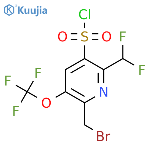 2-(Bromomethyl)-6-(difluoromethyl)-3-(trifluoromethoxy)pyridine-5-sulfonyl chloride structure