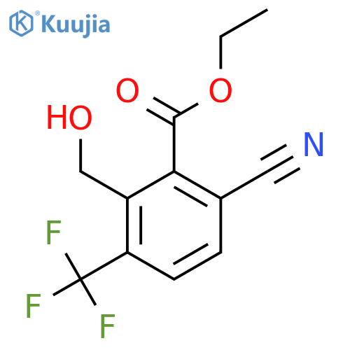 Ethyl 6-cyano-2-hydroxymethyl-3-(trifluoromethyl)benzoate structure