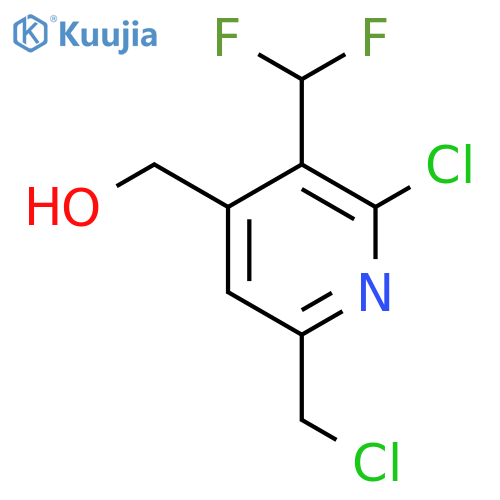 2-Chloro-6-(chloromethyl)-3-(difluoromethyl)pyridine-4-methanol structure