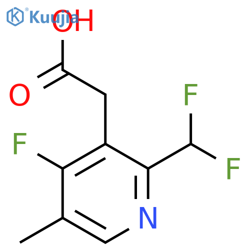 2-(Difluoromethyl)-4-fluoro-5-methylpyridine-3-acetic acid structure