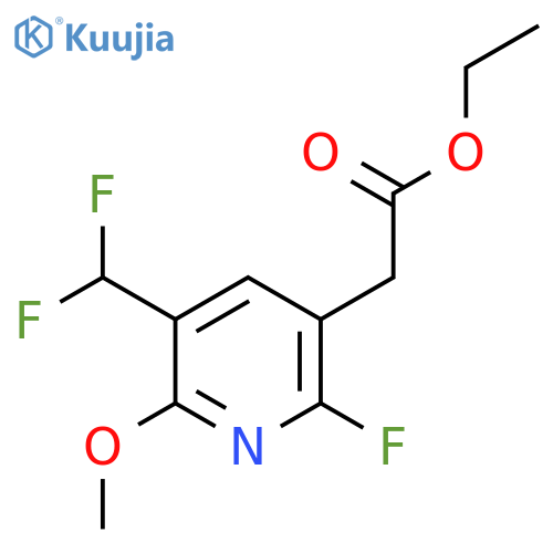Ethyl 3-(difluoromethyl)-6-fluoro-2-methoxypyridine-5-acetate structure