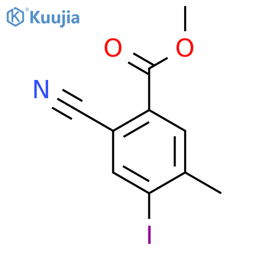 Methyl 2-cyano-4-iodo-5-methylbenzoate structure