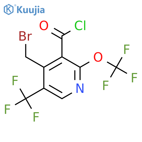 4-(Bromomethyl)-2-(trifluoromethoxy)-5-(trifluoromethyl)pyridine-3-carbonyl chloride structure