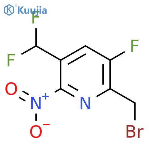 2-(Bromomethyl)-5-(difluoromethyl)-3-fluoro-6-nitropyridine structure