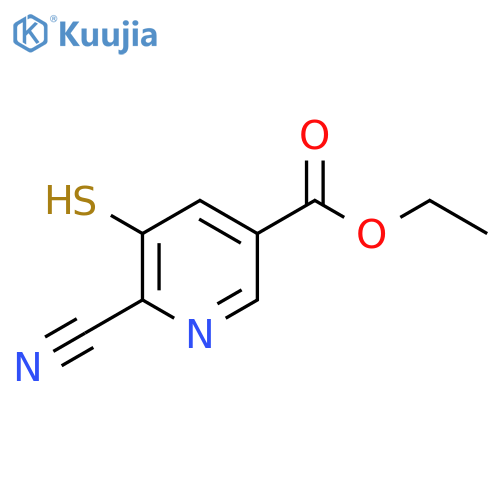 Ethyl 6-cyano-5-mercaptonicotinate structure