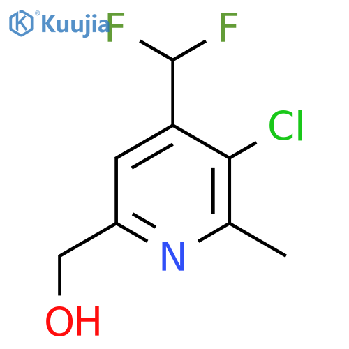 3-Chloro-4-(difluoromethyl)-2-methylpyridine-6-methanol structure