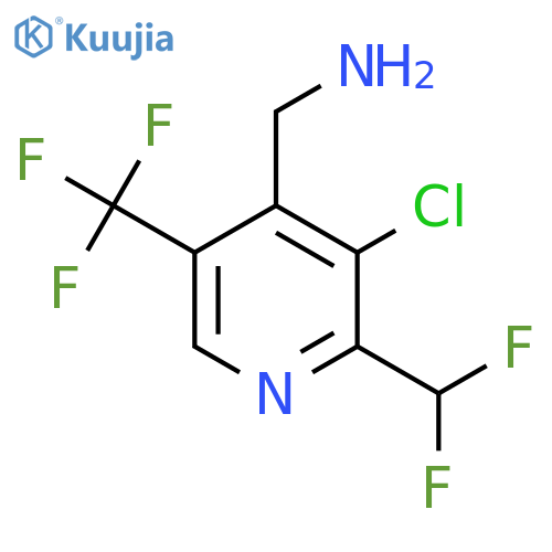 4-(Aminomethyl)-3-chloro-2-(difluoromethyl)-5-(trifluoromethyl)pyridine structure
