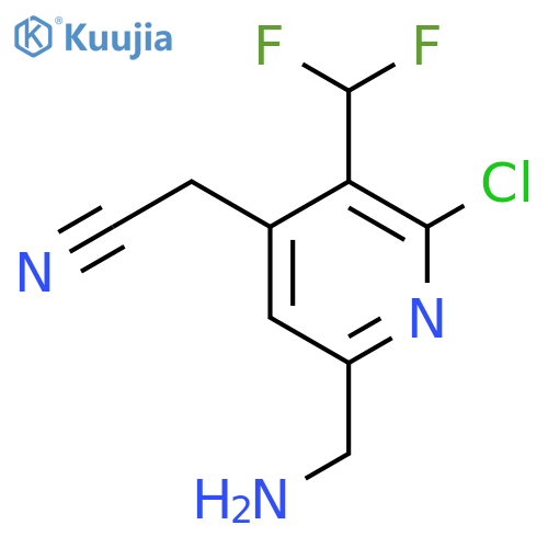 6-(Aminomethyl)-2-chloro-3-(difluoromethyl)pyridine-4-acetonitrile structure