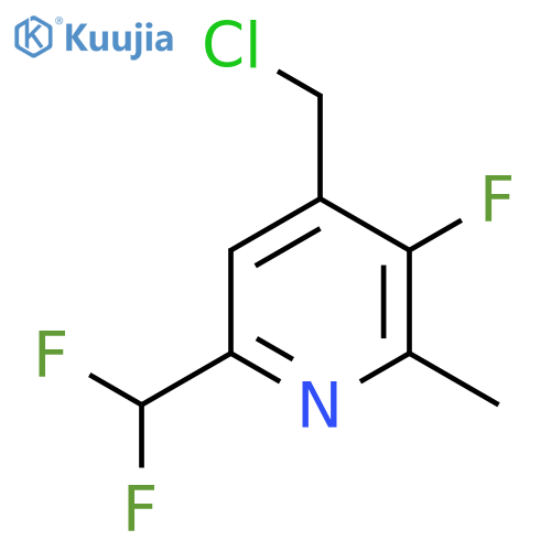 4-(Chloromethyl)-6-(difluoromethyl)-3-fluoro-2-methylpyridine structure
