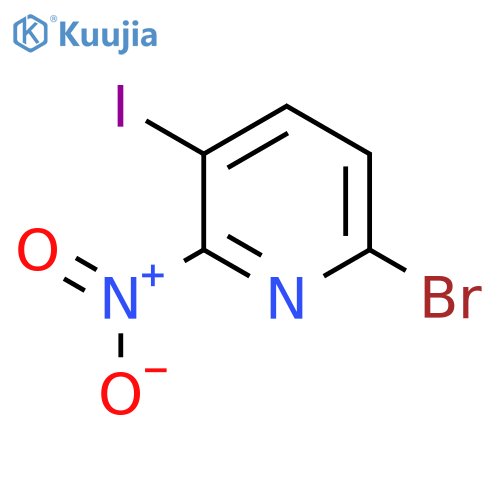 6-Bromo-3-iodo-2-nitropyridine structure