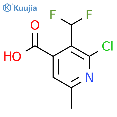 2-Chloro-3-(difluoromethyl)-6-methylpyridine-4-carboxylic acid structure