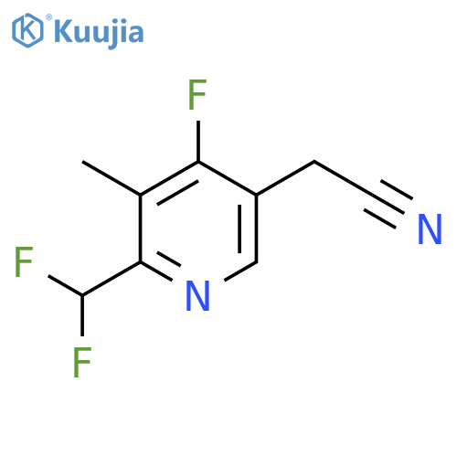 2-(Difluoromethyl)-4-fluoro-3-methylpyridine-5-acetonitrile structure