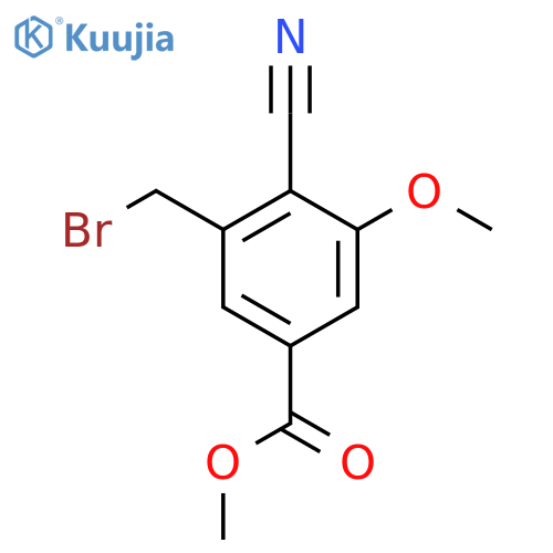 Methyl 3-bromomethyl-4-cyano-5-methoxybenzoate structure