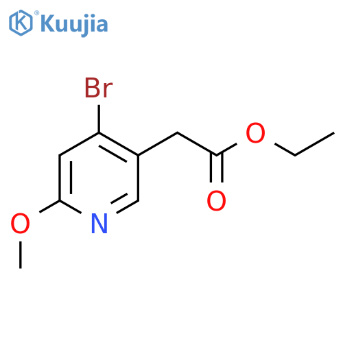 Ethyl 4-bromo-2-methoxypyridine-5-acetate structure