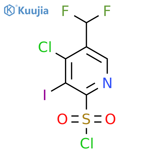 4-Chloro-5-(difluoromethyl)-3-iodopyridine-2-sulfonyl chloride structure