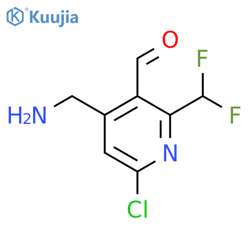 4-(Aminomethyl)-6-chloro-2-(difluoromethyl)pyridine-3-carboxaldehyde structure