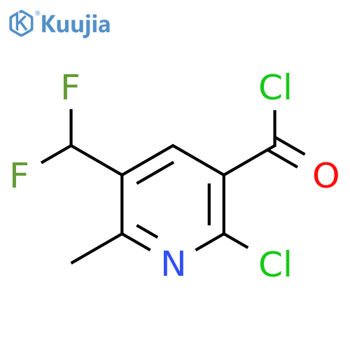 2-Chloro-5-(difluoromethyl)-6-methylpyridine-3-carbonyl chloride structure